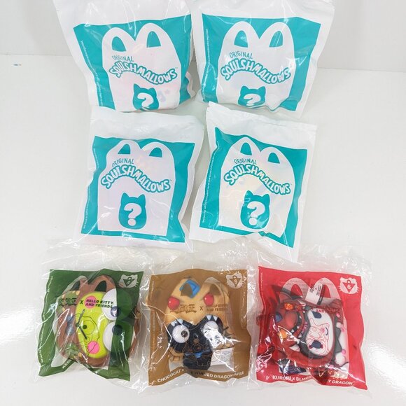 McDonalds Meals Original Squishmallows Lot of 4 & Yu Gi Oh Lot of 3 New Sealed - Picture 1 of 6